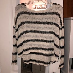 Black and White Sweater Top